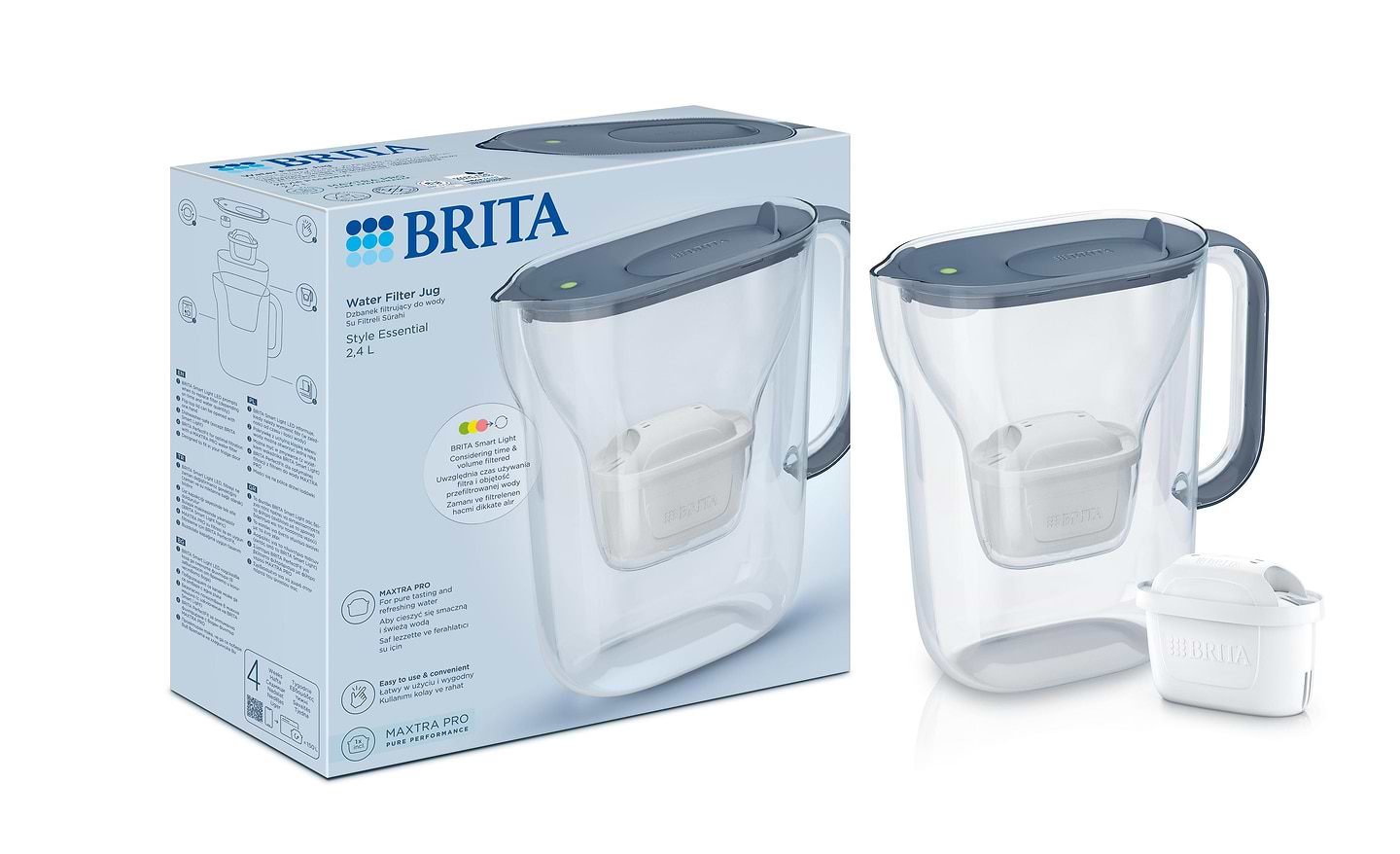 Фильтр-кувшин Brita Style Essential Mxpro серо-голубой